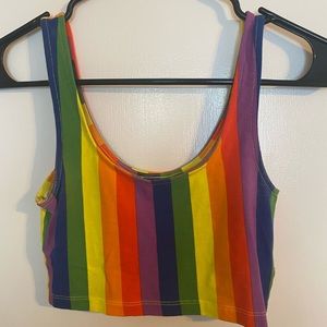 rainbow crop top